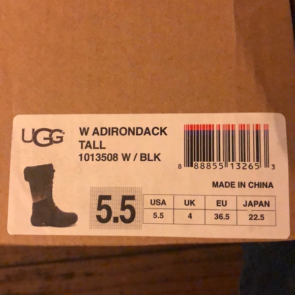 UGG Australia Adirondack Tall Black Brown Ombre - Picture 4 of 4